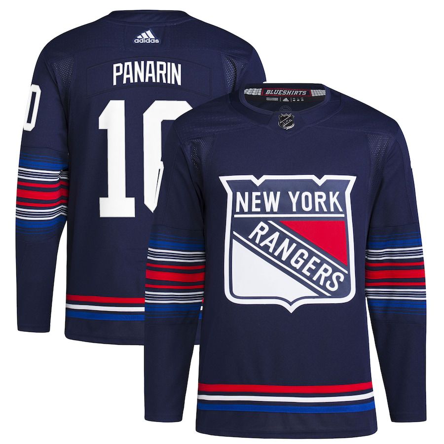 Men New York Rangers 10 Artemi Panarin adidas Navy Alternate Authentic Primegreen Player NHL Jersey
